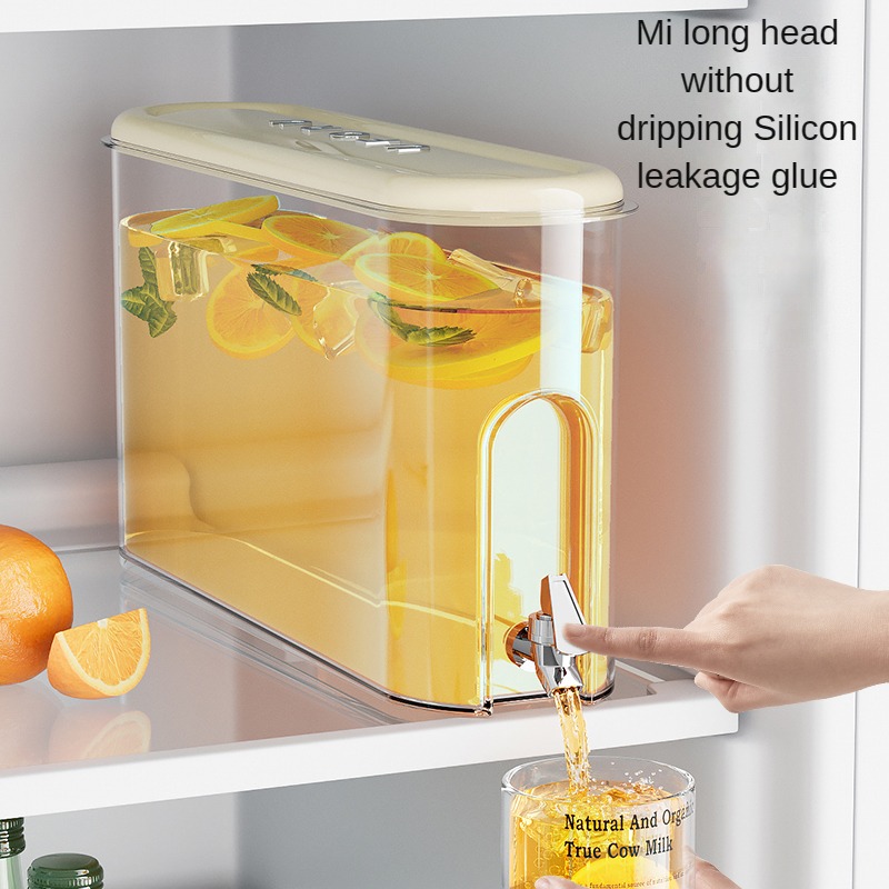 Food Xxl - 冷蔵庫用蛇口付き大容量密閉ウォーターピッチャー、食品グレードのプラスチックジュースと氷水ピッチャー