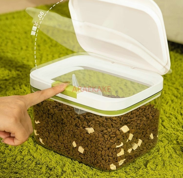 Dry Food Snacks - キャットフード保存バケツ、ドッグフード密封バケツ、猫用品収納、ペットスナック密封缶、乾燥・防湿専用