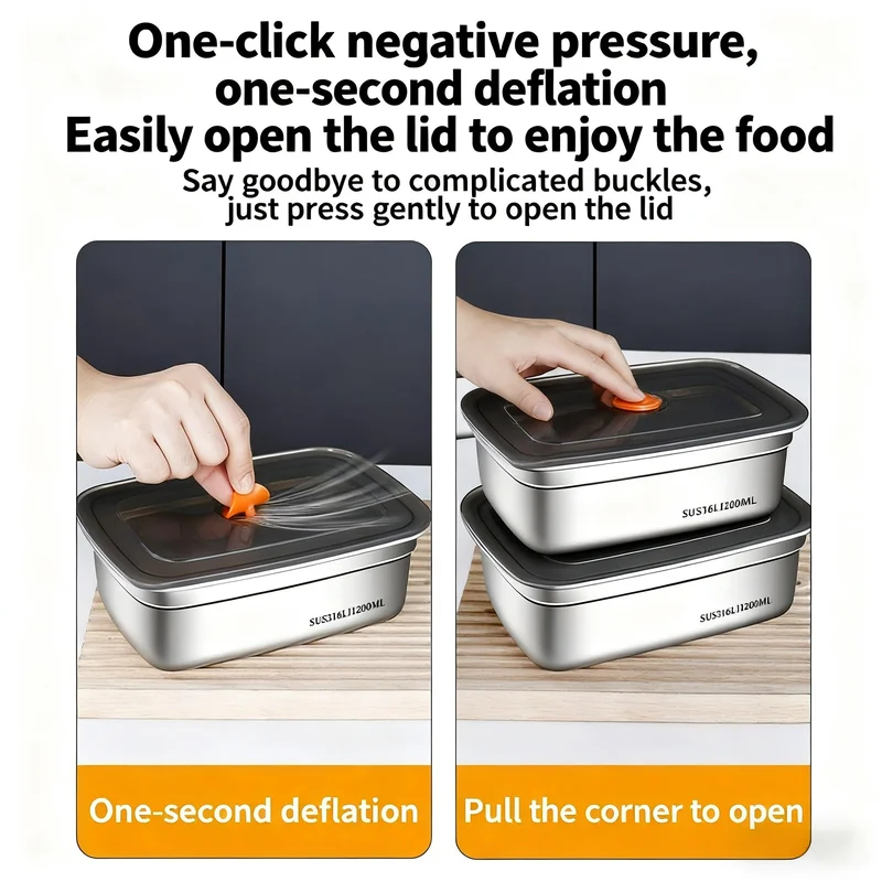 大容量ステンレス製漏れ防止密閉弁当箱、電子レンジ対応、キャン - Food Xxl のレビューと価格