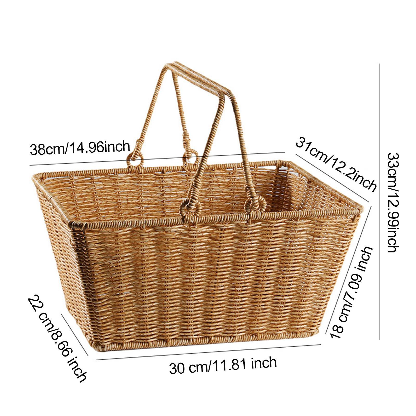 ピクニック収納バスケット ハンドル付きトートギフト用 丈夫な - Snacks Food Gift Baskets のレビューと価格