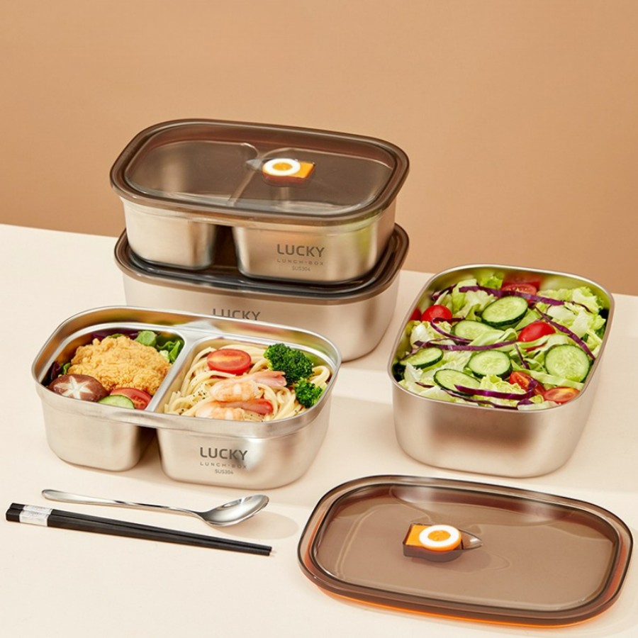ポータブル 304 ステンレス鋼弁当箱電子レンジ加熱可能大容 - Food Xxl のレビューと価格