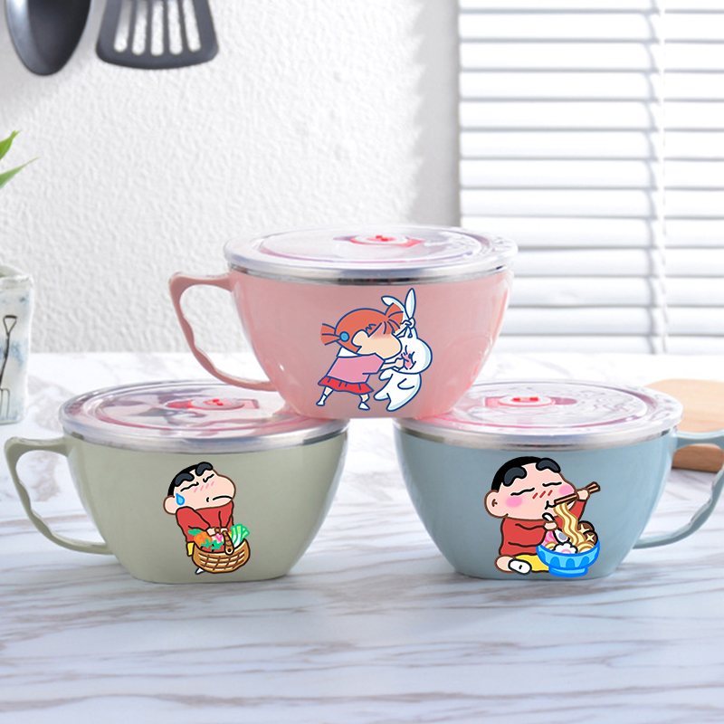 クレヨンしんちゃんヌードルボウル大容量ステンレスボウル二層熱 - Food Xxl のレビューと価格