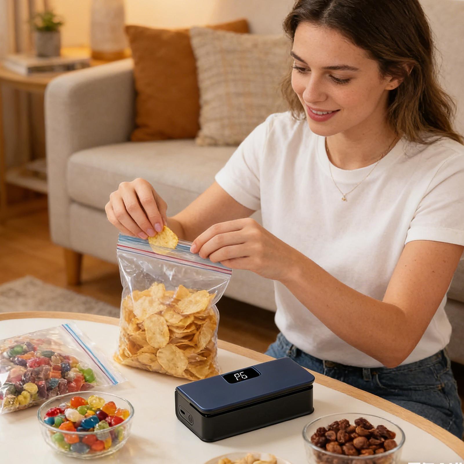 磁気バッグシーリングマシン 6段階磁気フードシーラーツール  - Food Snacks Wholesale のレビューと価格