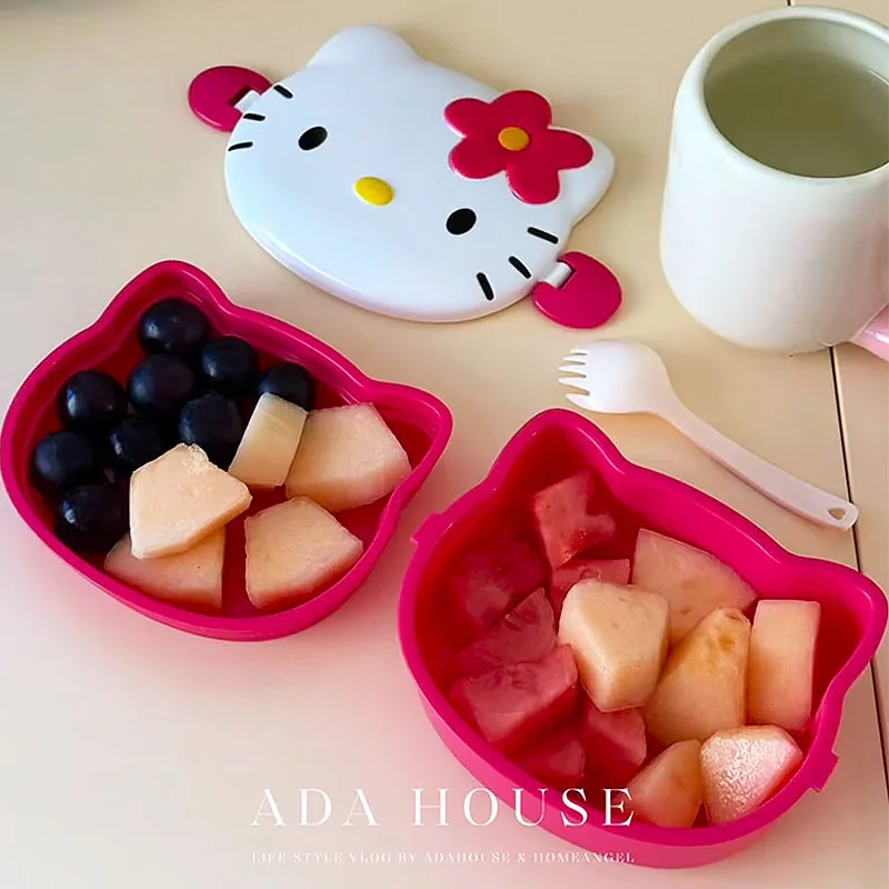 かわいいハローキティ型ランチボックス、携帯用漫画弁当箱、スプ - Food Snacks Wholesale のレビューと価格