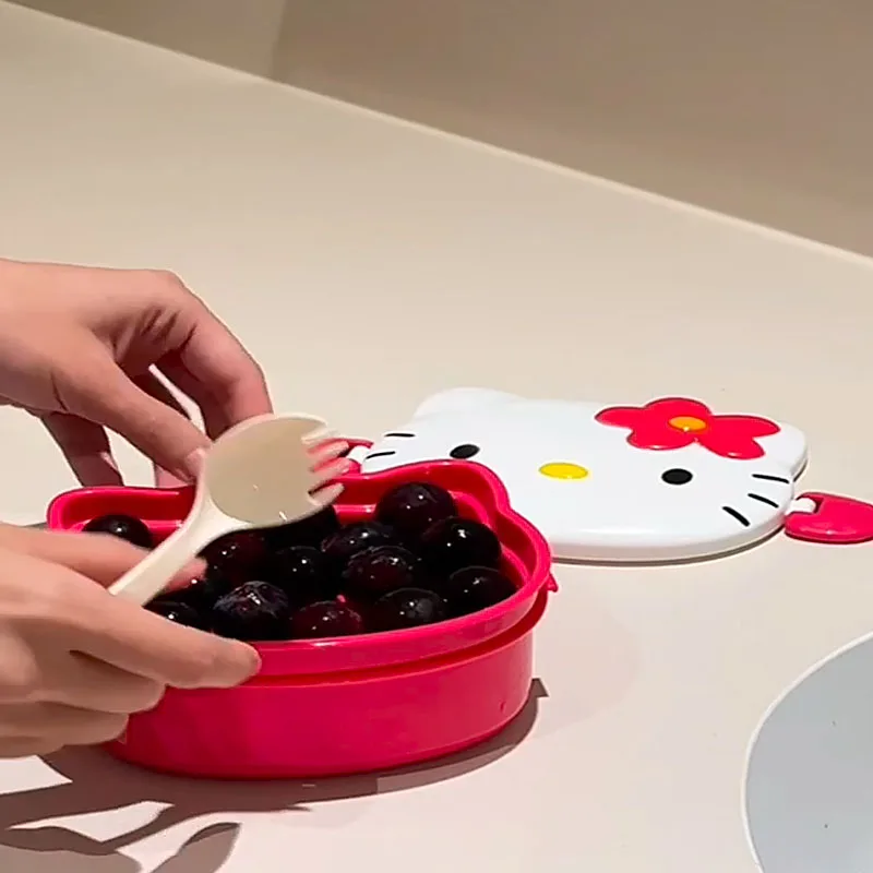 かわいいハローキティ型ランチボックス、携帯用漫画弁当箱、スプ - Food Snacks Wholesale のレビューと価格